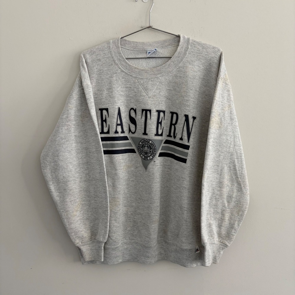 Vintage Russell Athletic Eastern Illinois University Sweatshirt XXL Grey USA